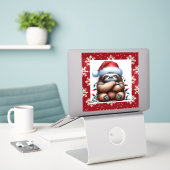 いけなクリスマス灯 シール (デスク上のノートパソコン)