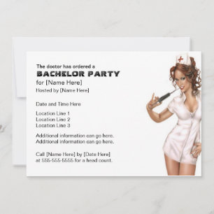 いけなナースバチュラーパーティ招待状 招待状