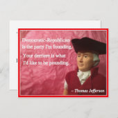 いけなバ大統領のレンタイン：パーティー設立 ポストカード (正面/裏面)