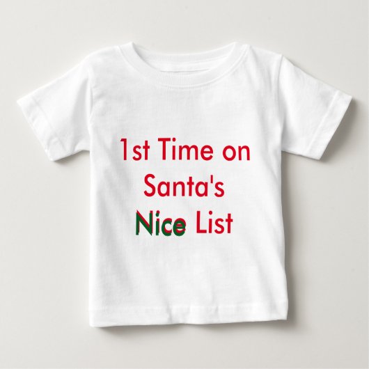 いけなベビー: 1st Nice Listチュートリアル ベビーTシャツ (正面)