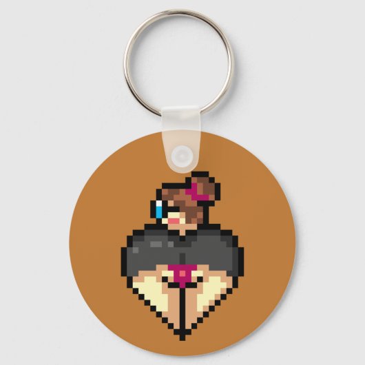 いけな司書 キーホルダー (正面)