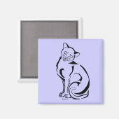 いけな子猫(文字なし)角磁石 マグネット (正面/裏面)