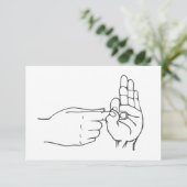 いけな手話 サンキューカード (スタンド正面)