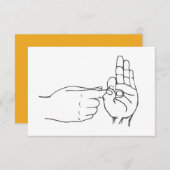 いけな手話 サンキューカード (正面/裏面)