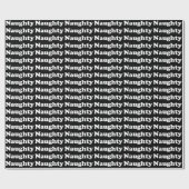 いけな白黒タイポグラフィのパタおもしろいーン ラッピングペーパー (フラット)