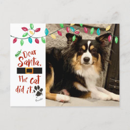 いけな親愛おもしろいDog Santa Letter Photo Dog Name シーズンポストカード