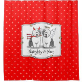 いけな&ニース古いイギリスのシープドッグ（グレー1） シャワーカーテン (正面)