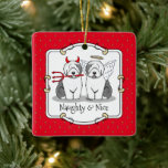 いけな&ニース古いイギリスのシープドッグ（グレー1） セラミックオーナメント<br><div class="desc">そしていけなNice Old English Sheepdogs - Cute little devil and little angel Sheepies on Santa's and いけな nice list... 角、ピチフォーク、翼、ハローの犬のコスチュームを着て著作権© Angi Laframboise.クリスマスおもしろいの犬は愛犬家のための漫画の贈り物を育てる。</div>