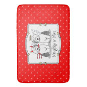 いけな&ニース古いイギリスのシープドッグ（グレー1） バスマット (正面縦)