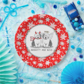 いけな&ニース古いイギリスのシープドッグ（グレー1） ペーパープレート (パーティー)