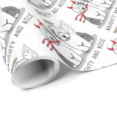 いけな&ニース古いイギリスのシープドッグ(グレー1) ラッピングペーパー (ロールコーナー)