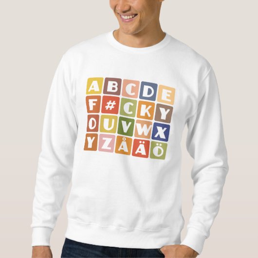 いけなAlphabetsシャツ – スタイルとカラーを選択 スウェットシャツ (正面)