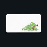 いけなCat Christmas Envelope Labels ラベル<br><div class="desc">クリスマスカスタム招待状の封筒の住所 シール。</div>