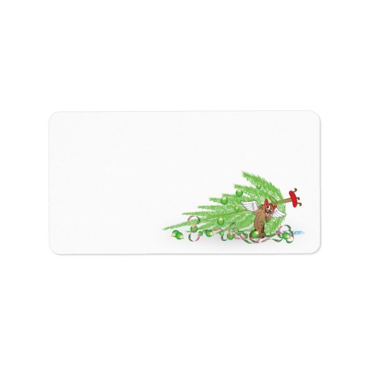 いけなCat Christmas Envelope Labels ラベル (正面)