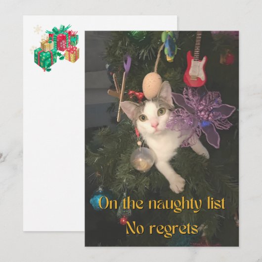 いけなChristmas Tree Flat シーズンカード (正面/裏面)