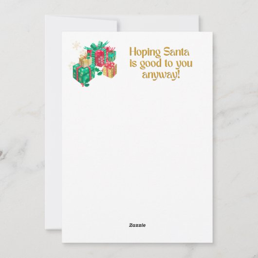 いけなChristmas Tree Flat シーズンカード (裏面)