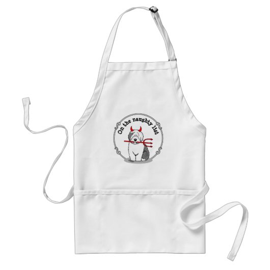いけなDevil Old English Sheepdog (Gray 1) スタンダードエプロン (正面)