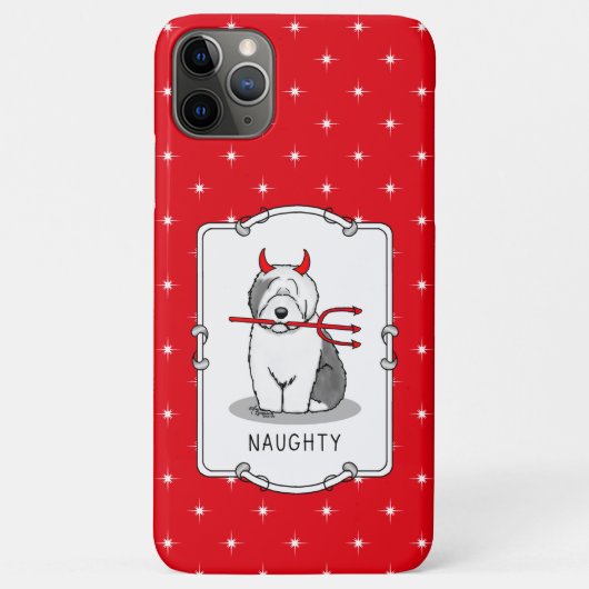 いけなDevil Old English Sheepdog (Gray 1) Case-Mate iPhoneケース (裏面)