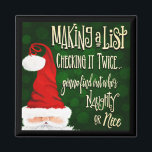 いけなNice List Santa Christmas Holiday マグネット<br><div class="desc">かわいいサンタ磁石は任意の冷蔵庫におもしろい休日の追加になるだろう。クリスマス人気があるの歌はクリスマスの曲を歌ってもらう。手で引いたサンタマグネットはストッキング素晴らしスタッファーや素敵な小さな秘密サンタギフトを作る。クリスマスマグネットも人気がある先生の贈り物だった。これは子供たちが素晴らし素敵なリストに留まるために注意を促す。Zazzleは、あなたの店にもしインスピレーション磁石を置くことに興味のあるボリューム割引を提供する。Pinterest、後を追Instagram、またはFacebookでのインスピレーション</div>