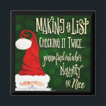 いけなNice List Santa Christmas Holiday マグネット<br><div class="desc">かわいいサンタ磁石は任意の冷蔵庫におもしろい休日の追加になるだろう。クリスマス人気があるの歌はクリスマスの曲を歌ってもらう。手で引いたサンタマグネットはストッキング素晴らしスタッファーや素敵な小さな秘密サンタギフトを作る。クリスマスマグネットも人気がある先生の贈り物だった。これは子供たちが素晴らし素敵なリストに留まるために注意を促す。Zazzleは、あなたの店にもしインスピレーション磁石を置くことに興味のあるボリューム割引を提供する。Pinterest、後を追Instagram、またはFacebookでのインスピレーション</div>