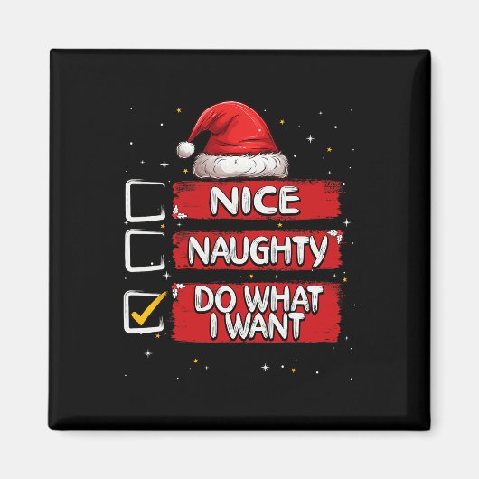 いけなSanta Cのクリスマスリスト マグネット (正面)