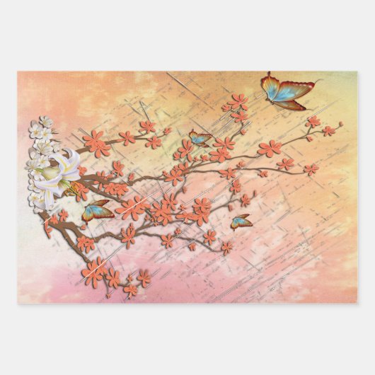 いけばなショーウッドポスター ラッピングペーパーシート (正面)