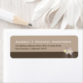 いけばなフランギパニパープルトロピカルフラワー結婚ズ ラベル (インサイチュ)