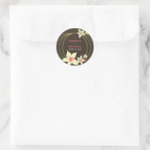 いけばなフランギパニピンクのトロピカルフラワー結婚ズ ラウンドシール (バッグ)