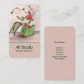 いけばなフローラアートスタジオビジネスカード 名刺 (正面/裏面)