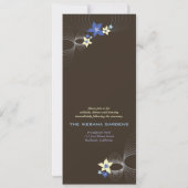 いけばなブルーフランギパニトロピカルウェディングアクト 招待状 (裏面)