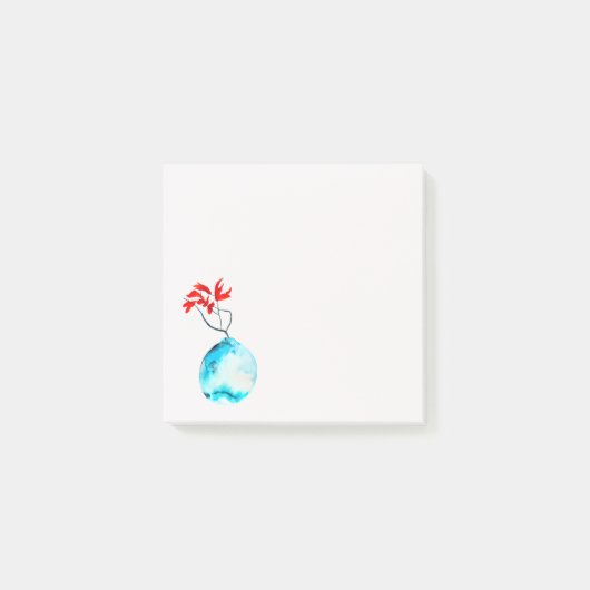 いけばな水彩青花器 ポストイット (正面)