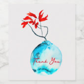 いけばな水彩青花器 ワインラベル (シングルラベル)