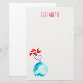 いけばな水彩青花器 便箋 (正面/裏面)