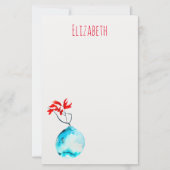 いけばな水彩青花器 便箋 (正面)