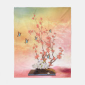 いけばな表示 フリースブランケット (正面)