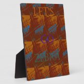 いこう！シマウマサファリ アートプリント/グラフィック フォトプラーク (側面)