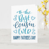 いこ最高のの永遠の父の日のタイポグラフィブルー カード (黄色い花)