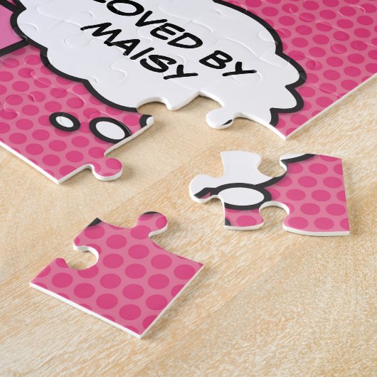 いこ最高の12フォトコラージピンクおもしろい漫画 ジグソーパズル (側面)