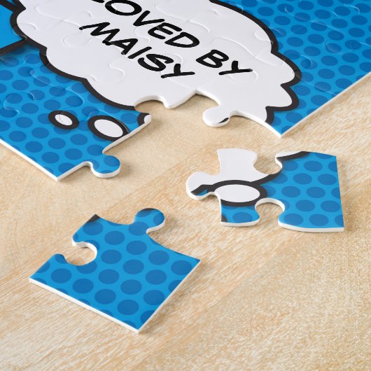 いこ最高の12フォトコラージングブルーおもしろい漫画 ジグソーパズル (側面)