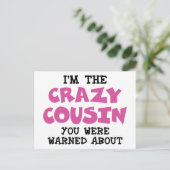 いこ熱狂するのユーモアのある家族おもしろい – ピンク ポストカード (スタンド正面)