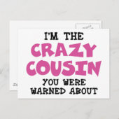 いこ熱狂するのユーモアのある家族おもしろい – ピンク ポストカード (正面/裏面)