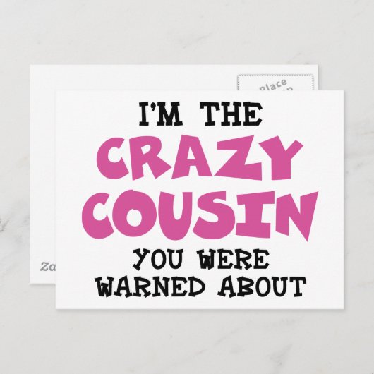 いこ熱狂するのユーモアのある家族おもしろい – ピンク ポストカード (正面/裏面)