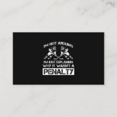 いじめっおもしろいたペナルティについて議論するアイスホッケー選手 名刺 (正面)