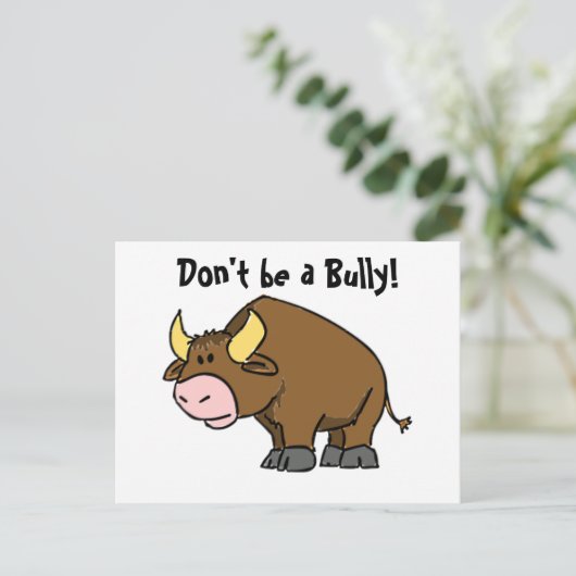 いじめっ子の牛の子供の漫画でおもしろいはいけない ポストカード (スタンド正面)