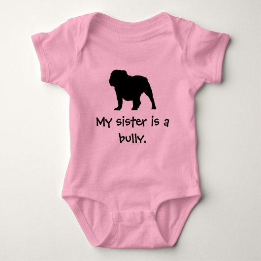 いじめっ子シスターピンククリーパー ベビーボディスーツ (正面)