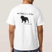 いじめっ子愛ブルドッグ、ベビーのいじめっ子 Tシャツ (裏面)