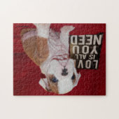 いじめっ子愛英国のブルドッグのパズル ジグソーパズル (横)