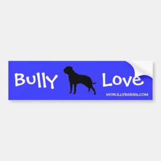 いじめっ子愛Bullmastiffのバンパーステッカー-青 バンパーステッカー