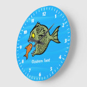 いじめっ子魚時計 ラージ壁時計 (傾斜)