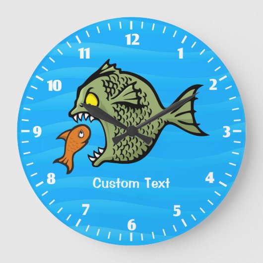 いじめっ子魚時計 ラージ壁時計 (正面)